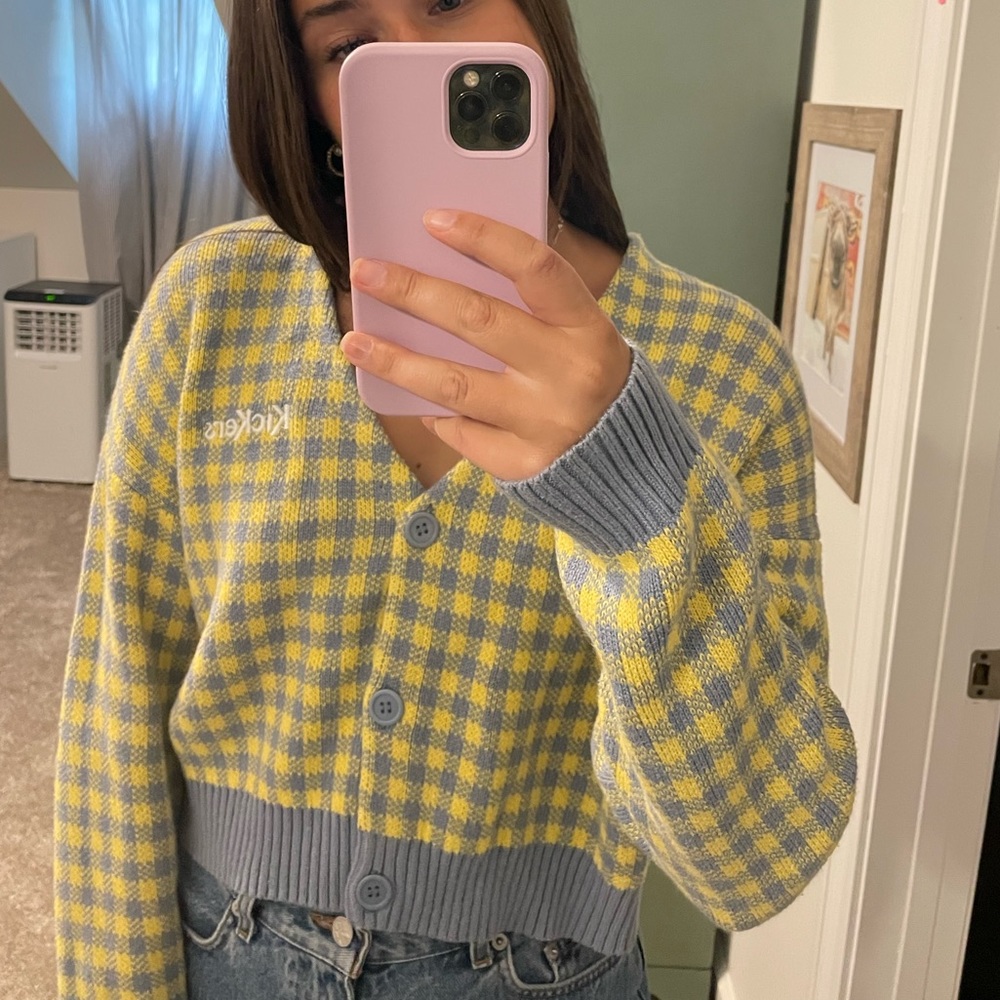 Checkered Cardigan | Kicker’s Brand (Urban Outfitters) Size Small